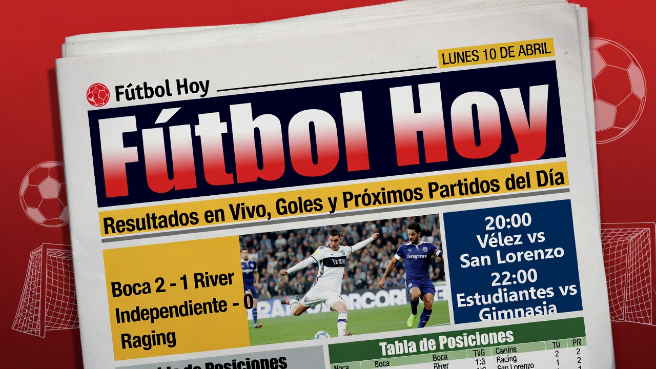 Fútbol Hoy Resultados en Vivo, Goles y Próximos Partidos del Día
