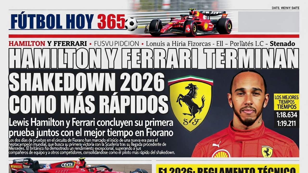 Hamilton y Ferrari Terminan Shakedown 2026 como los Más Rápidos