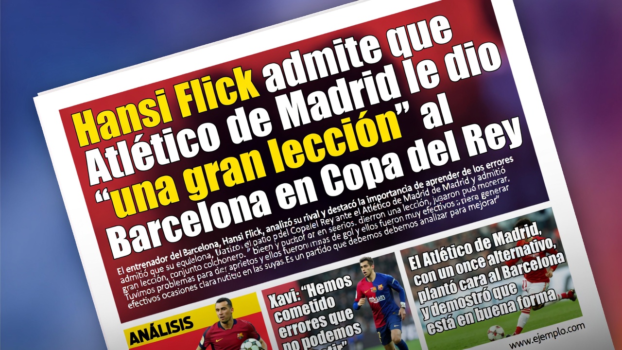 Hansi Flick admite que Atlético de Madrid le dio una gran lección al Barcelona en Copa del Rey