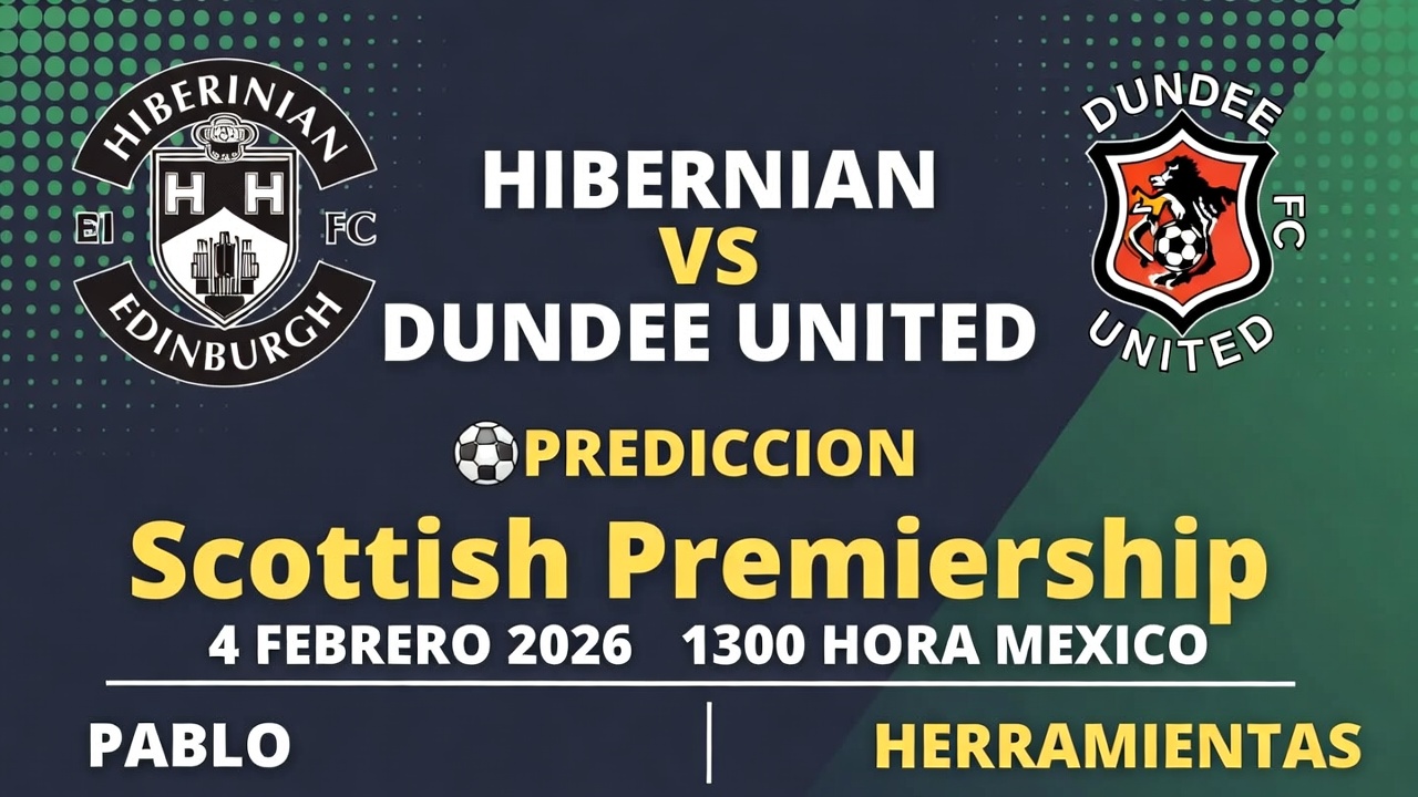 Hibernian vs Dundee United Prediccion Scottish Premiership 4 Febrero 2026