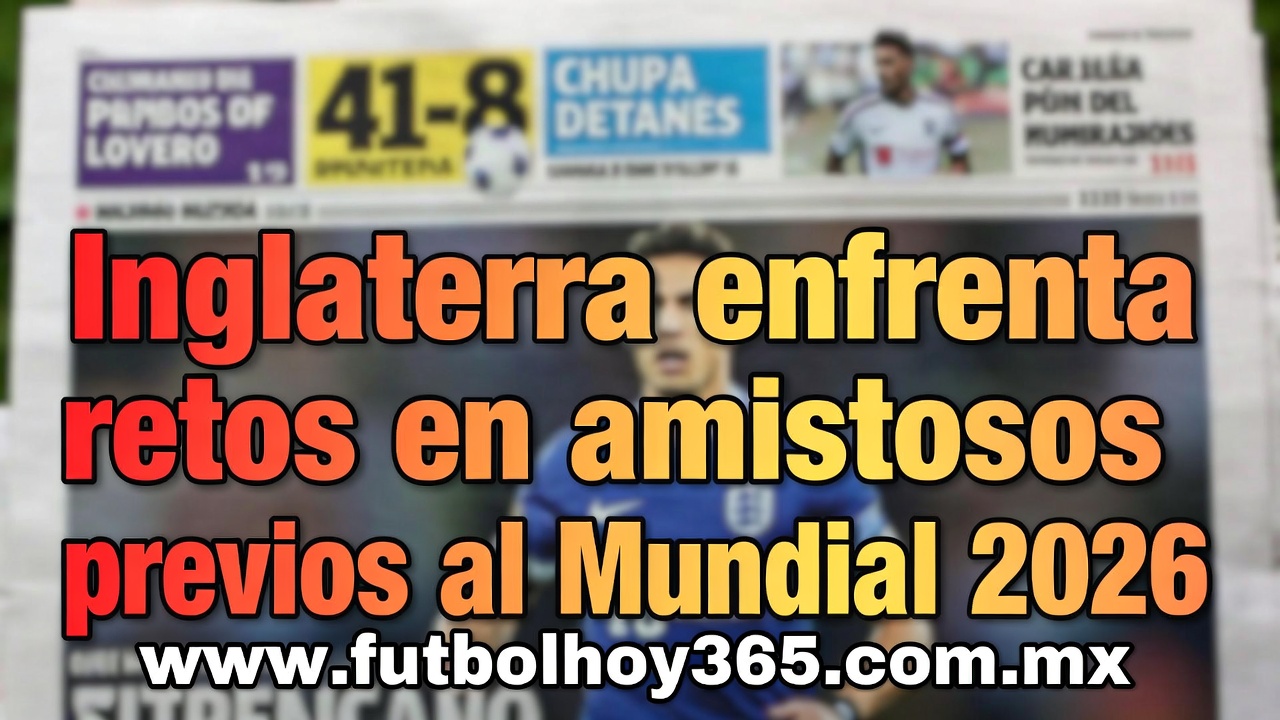 Inglaterra enfrenta retos en amistosos previos al Mundial 2026