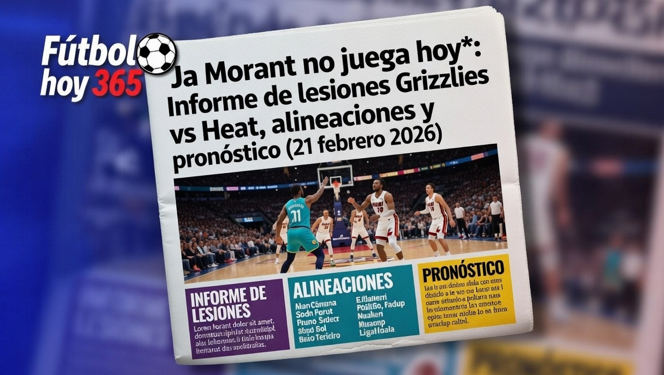 Ja Morant no juega hoy Informe de lesiones Grizzlies vs Heat, alineaciones y pronóstico (21 febrero 2026)