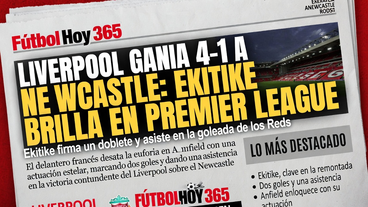 Liverpool Gana 4-1 a Newcastle Ekitike Brilla en Premier League