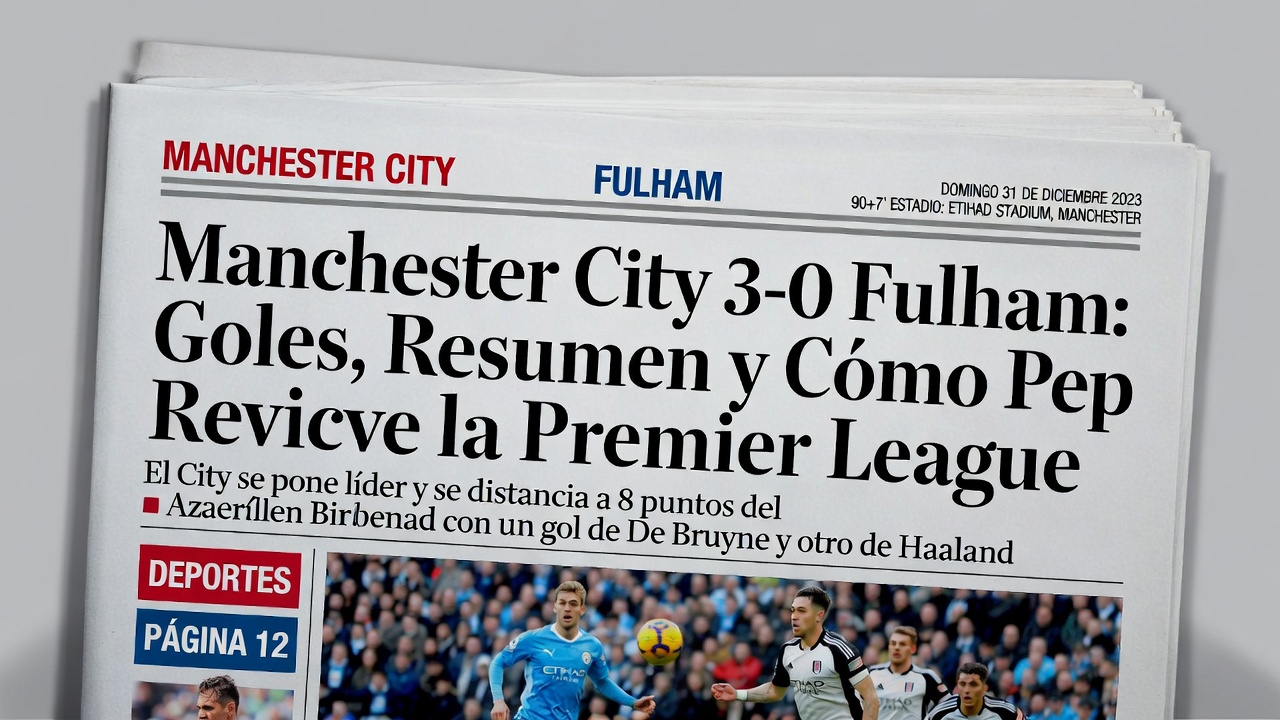 Manchester City 3-0 Fulham Goles, Resumen y Cómo Pep Revive la Premier League