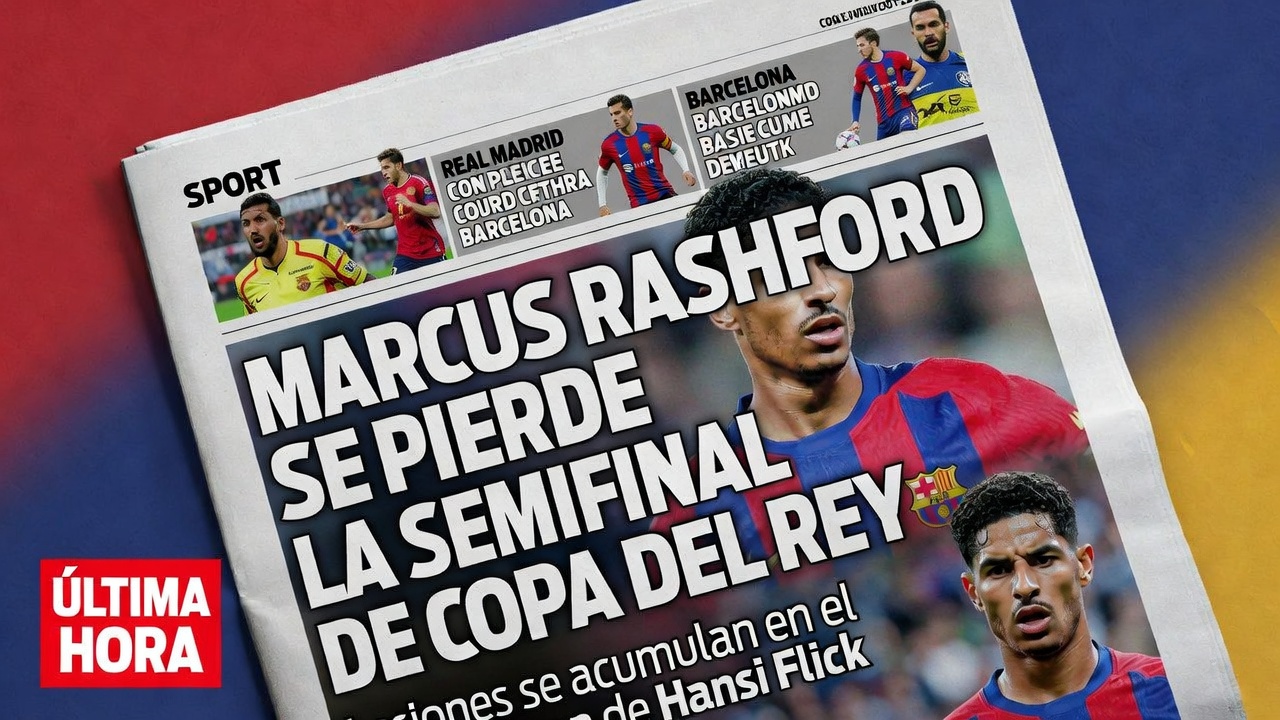 Marcus Rashford se pierde la semifinal de Copa del Rey Lesiones se acumulan en el Barcelona de Hansi Flick