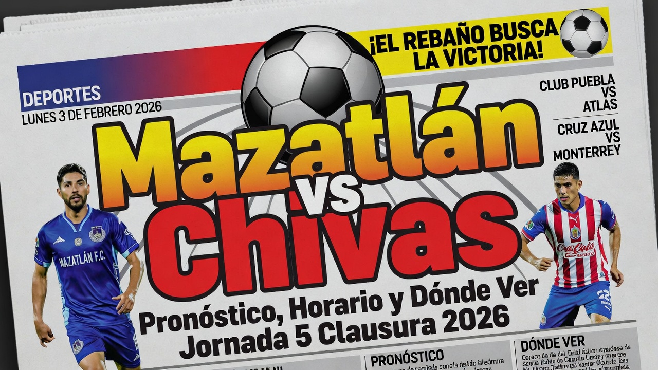 Mazatlán vs Chivas Pronóstico, Horario y Dónde Ver Jornada 5 Clausura 2026