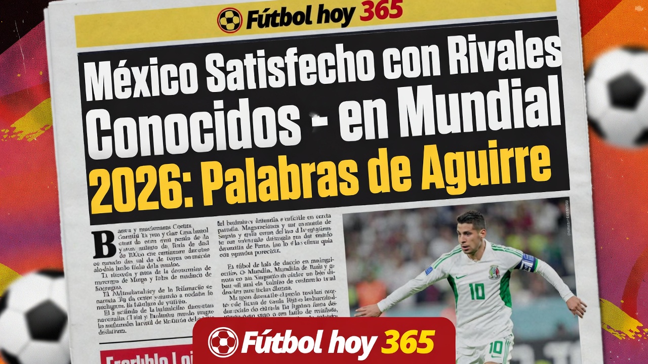 México Satisfecho con Rivales Conocidos en Mundial 2026 Palabras de Aguirre
