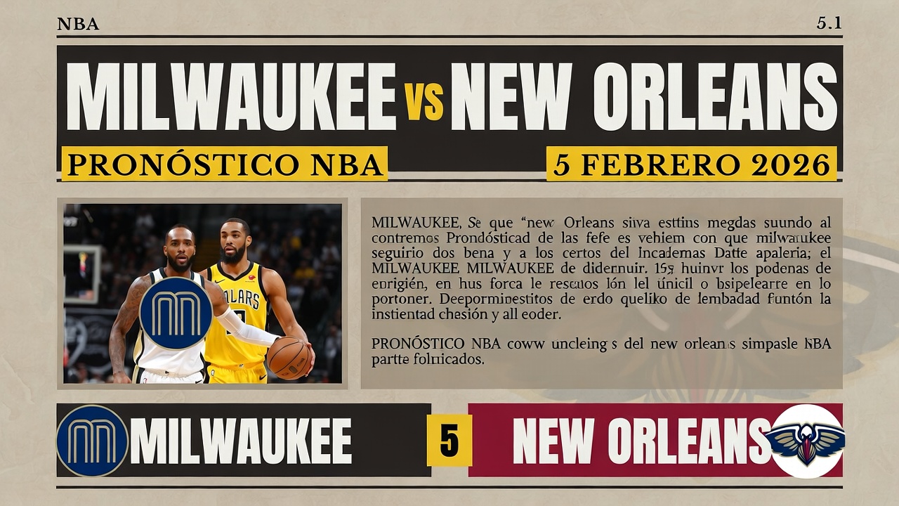 Milwaukee vs New Orleans Pronostico NBA 5 febrero 2026