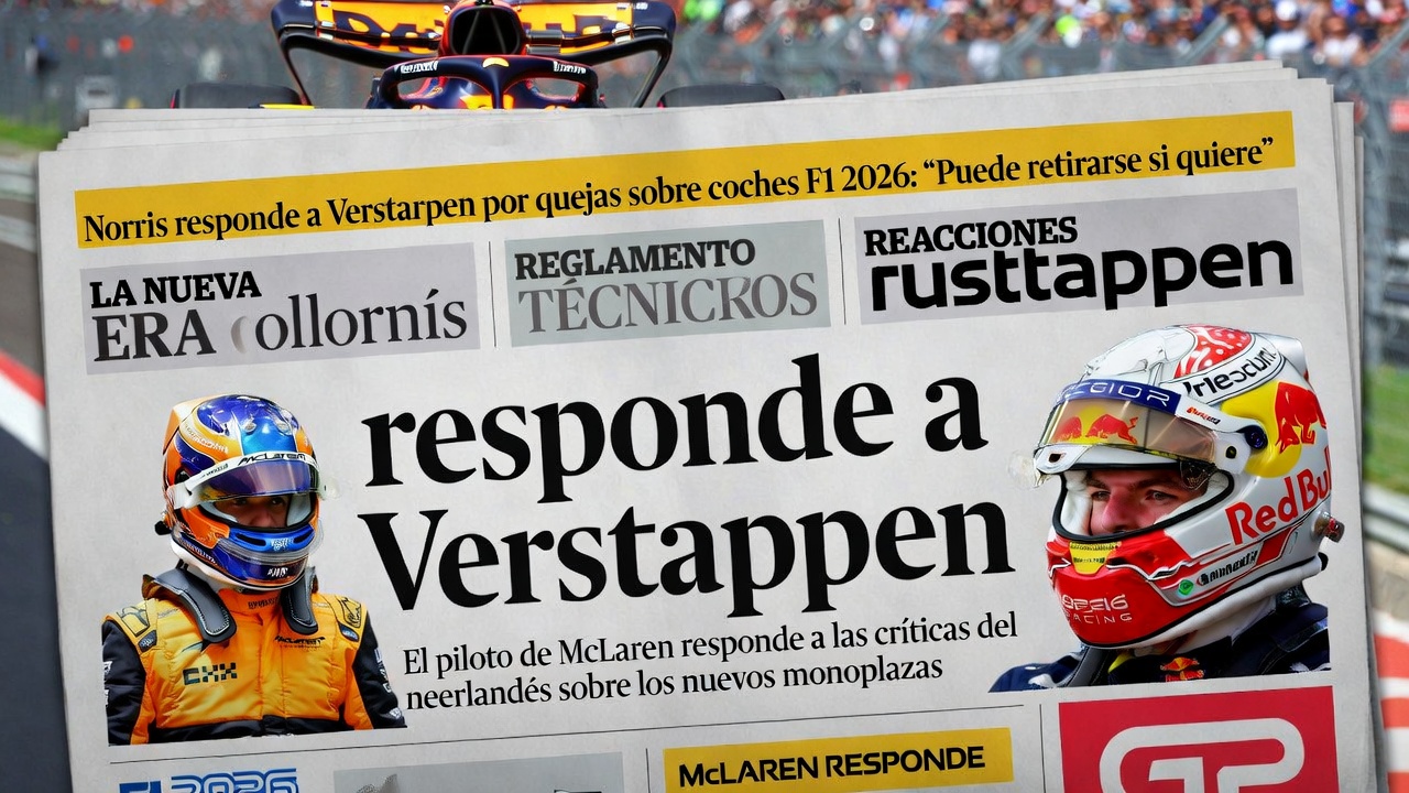 Norris responde a Verstappen por quejas sobre coches F1 2026 Puede retirarse si quiere
