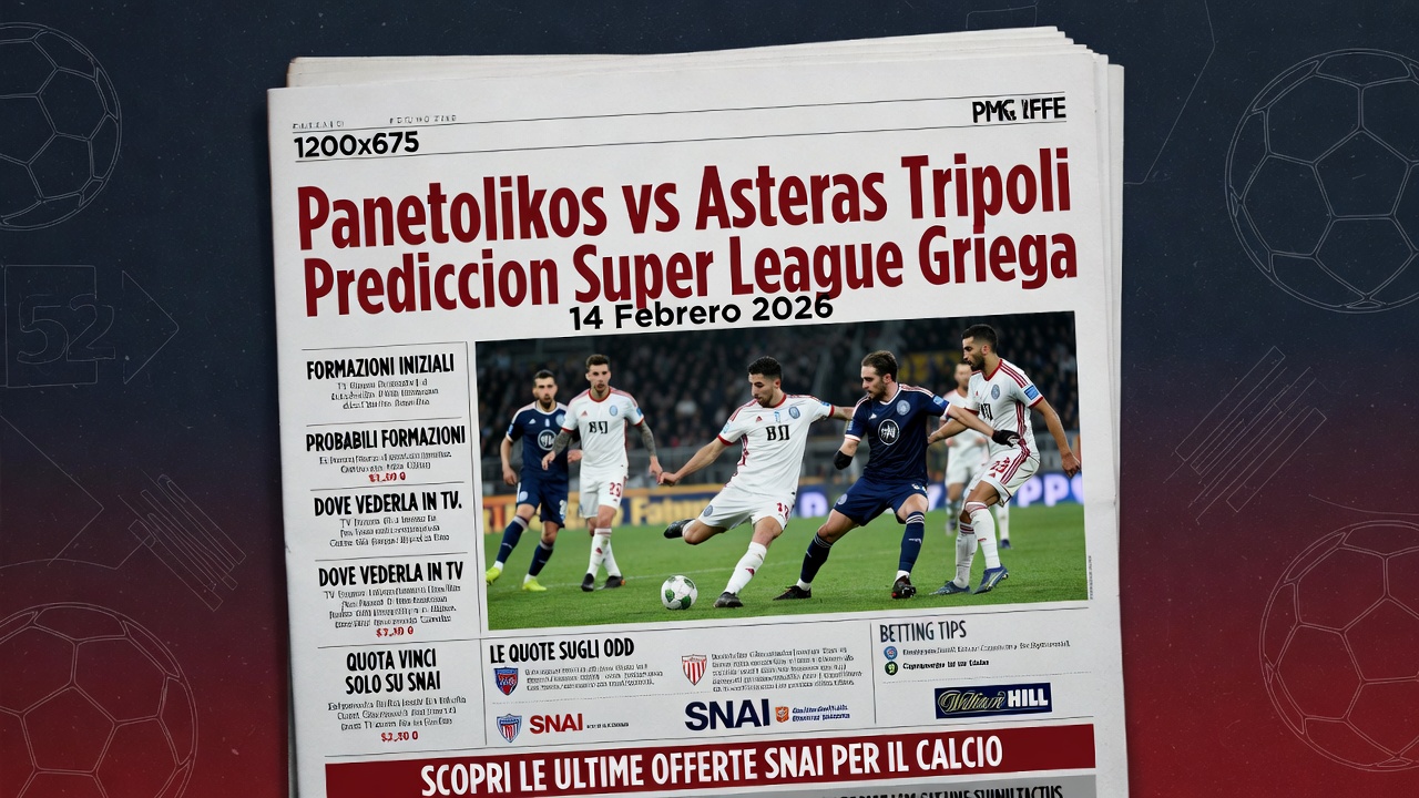 Panetolikos vs Asteras Tripoli Prediccion Super League Griega 14 Febrero 2026