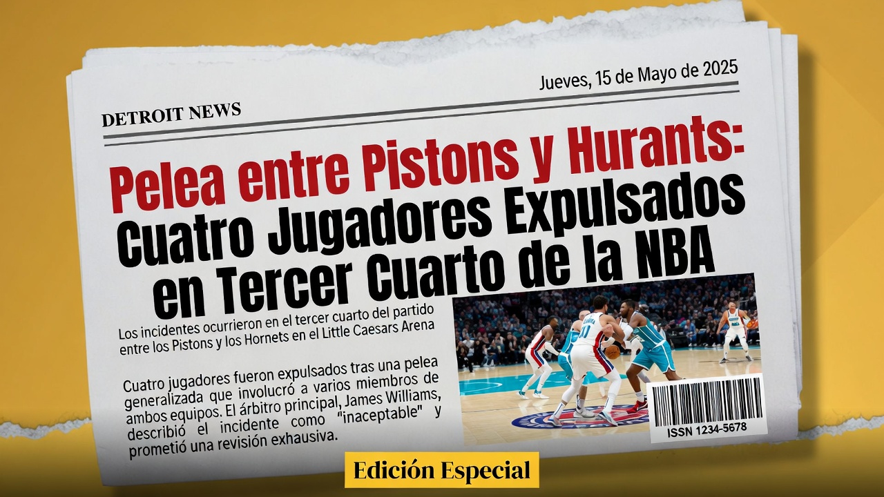Pelea entre Pistons y Hornets Cuatro Jugadores Expulsados en Tercer Cuarto de la NBA