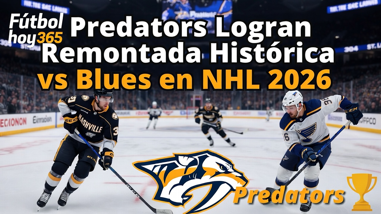 Predators Logran Remontada Histórica vs Blues en NHL 2026