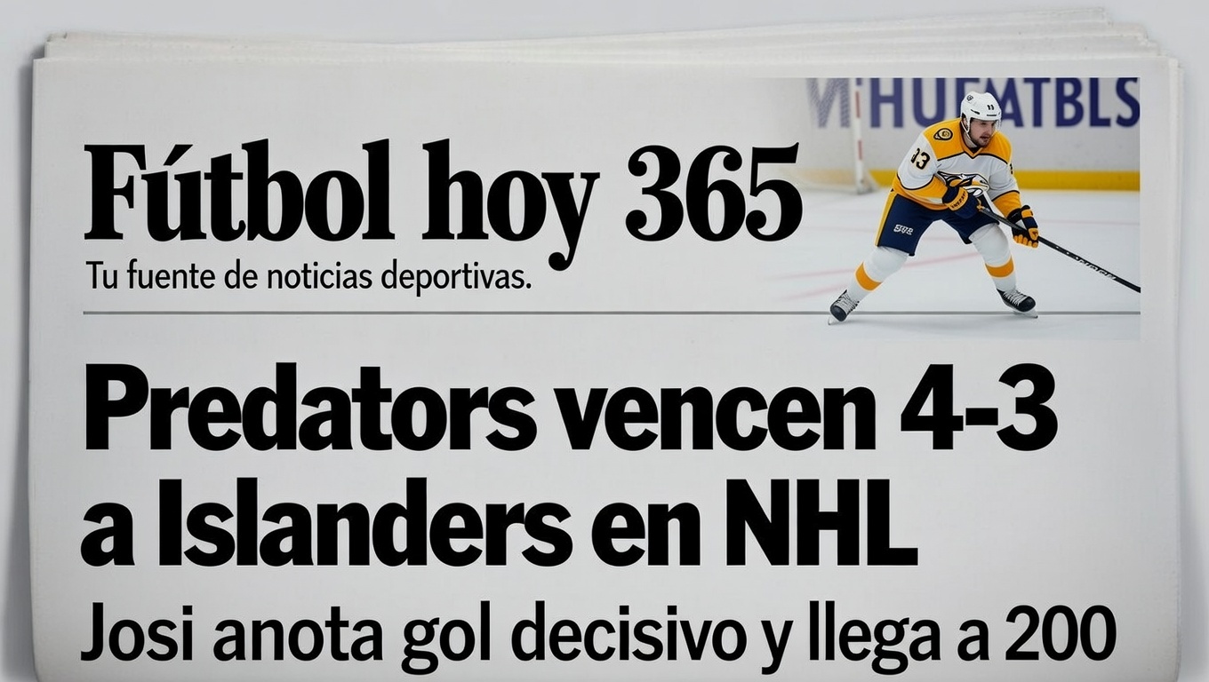 Predators vence 4-3 a Islanders en NHL Josi anota gol decisivo y llega a 200