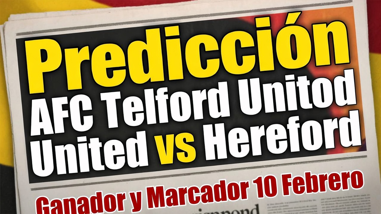 Predicción AFC Telford United vs Hereford - Ganador y Marcador 10 Febrero