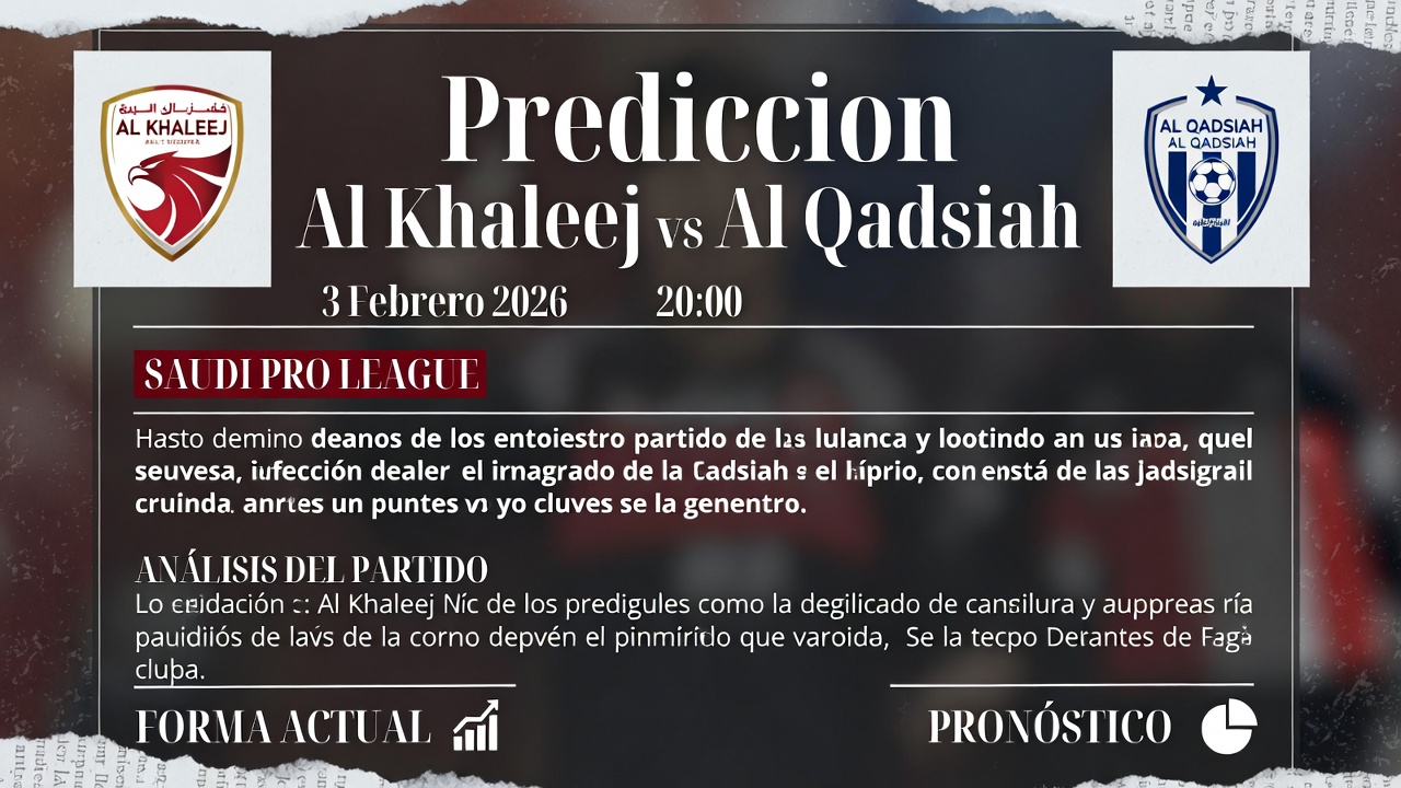 Prediccion Al Khaleej vs Al Qadsiah Saudi Pro League 3 Febrero 2026