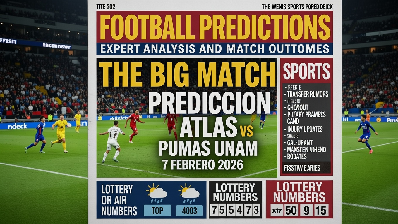 Prediccion Atlas vs Pumas UNAM 7 Febrero 2026 9 AM Mexico