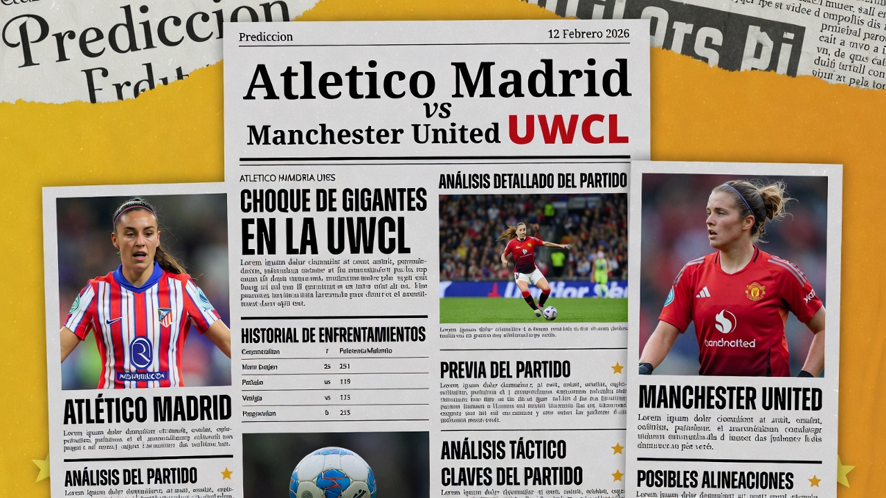 Prediccion Atletico Madrid vs Manchester United UWCL 12 Febrero 2026