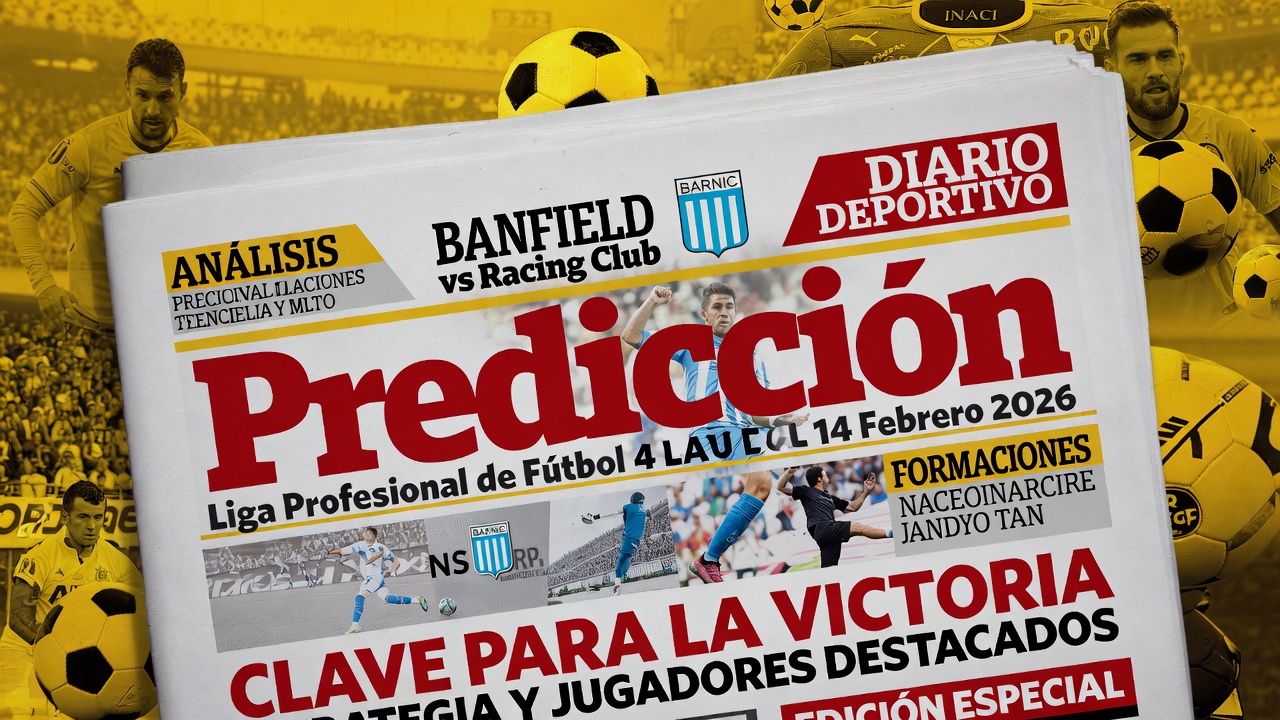 Predicción Banfield vs Racing Club Liga Profesional de Fútbol 14 Febrero 2026