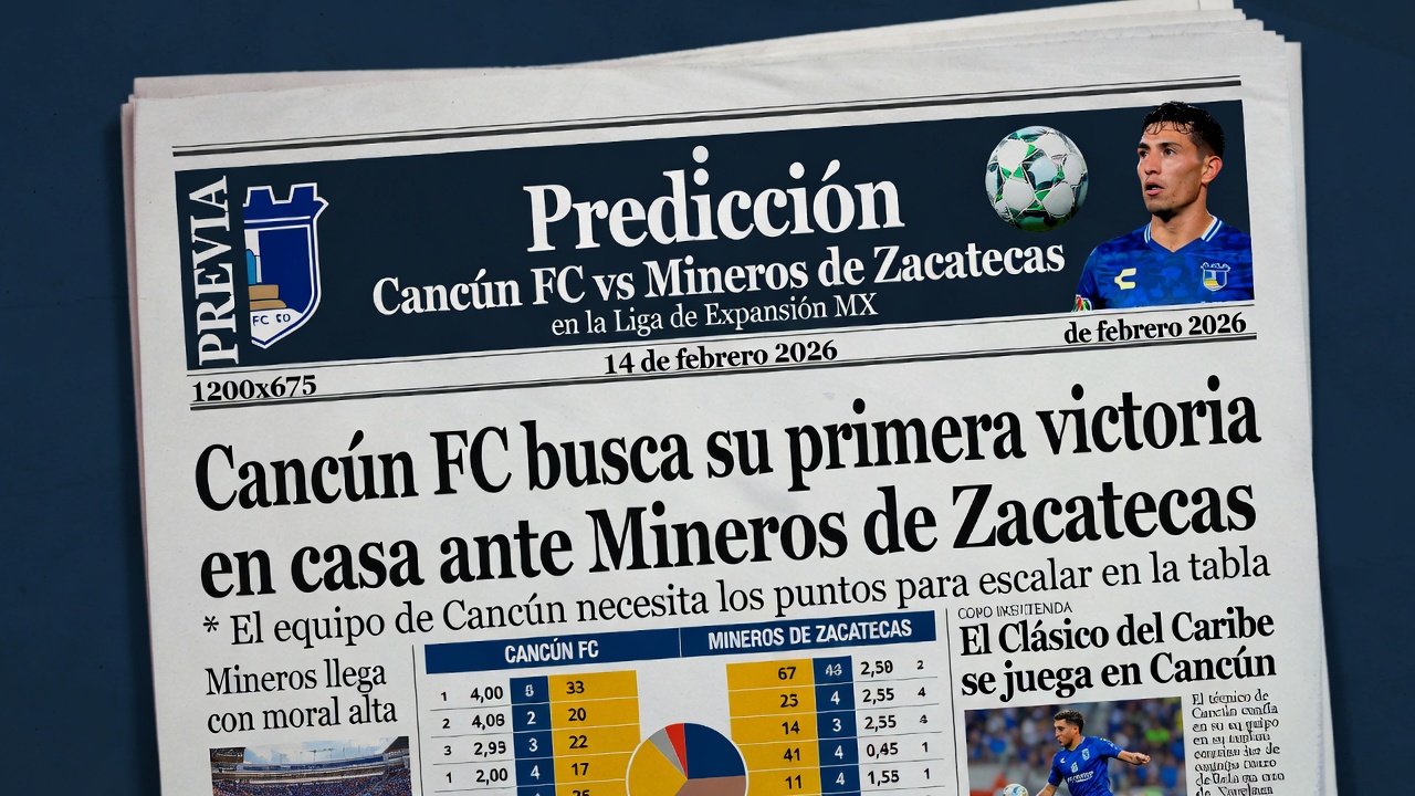 Predicción Cancún FC vs Mineros de Zacatecas en la Liga de Expansión MX 14 de febrero 2026