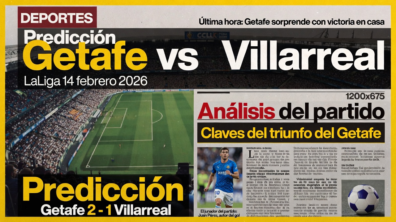 Predicción Getafe vs Villarreal LaLiga 14 febrero 2026