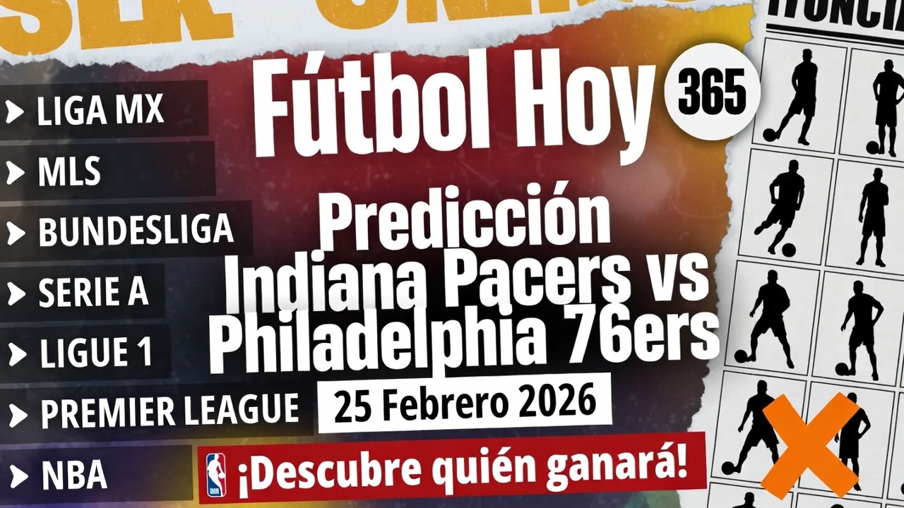 Predicción Indiana Pacers vs Philadelphia 76ers 25 Febrero 2026