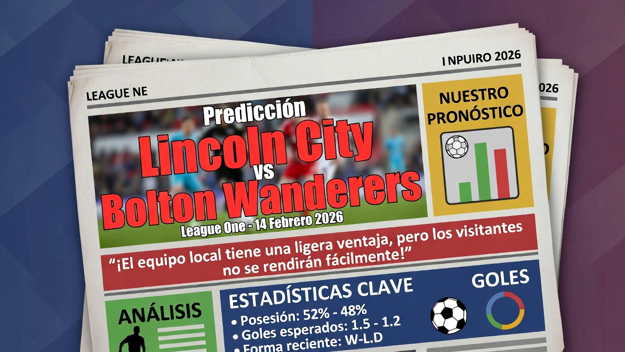 Predicción Lincoln City vs Bolton Wanderers League One 14 Febrero 2026