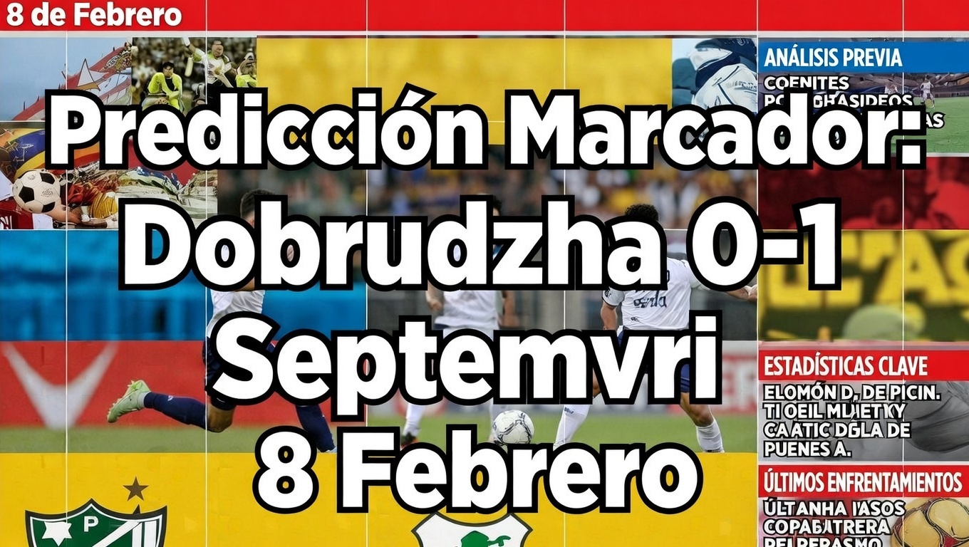 Predicción Marcador Dobrudzha 0-1 Septemvri 8 Febrero