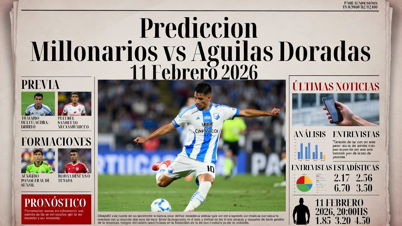 Prediccion Millonarios vs Aguilas Doradas 11 Febrero 2026