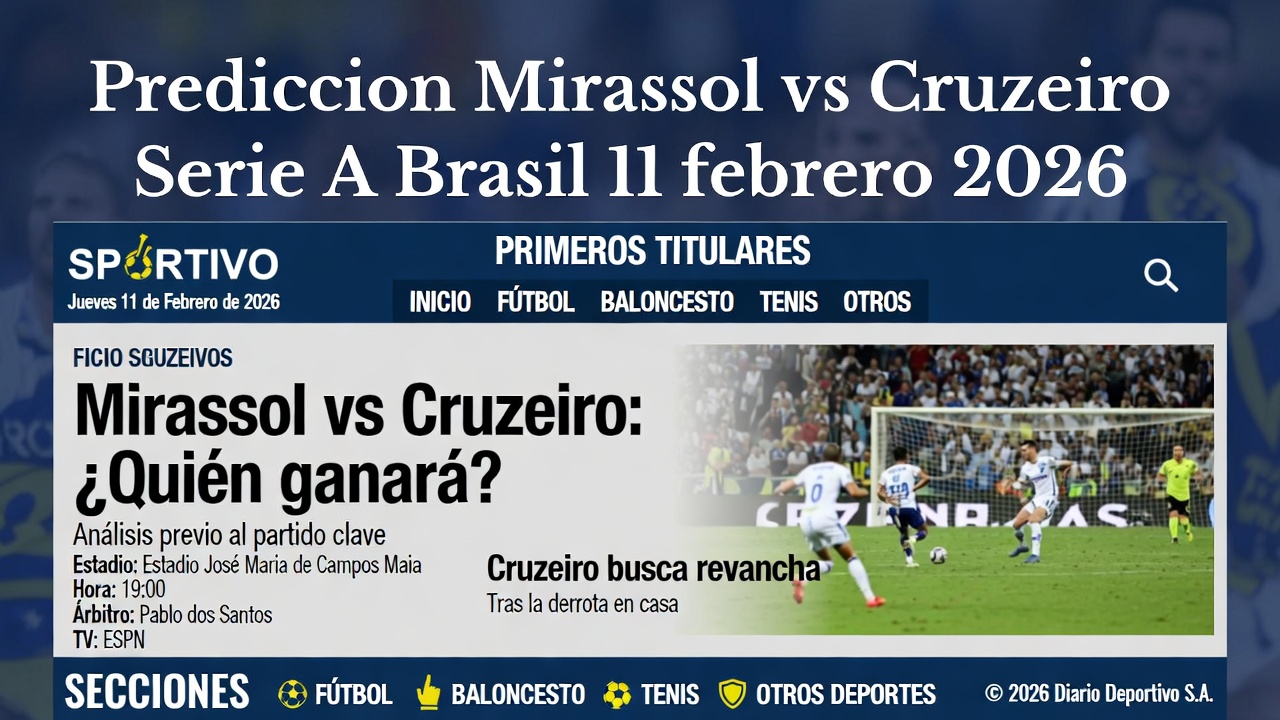 Prediccion Mirassol vs Cruzeiro Serie A Brasil 11 febrero 2026