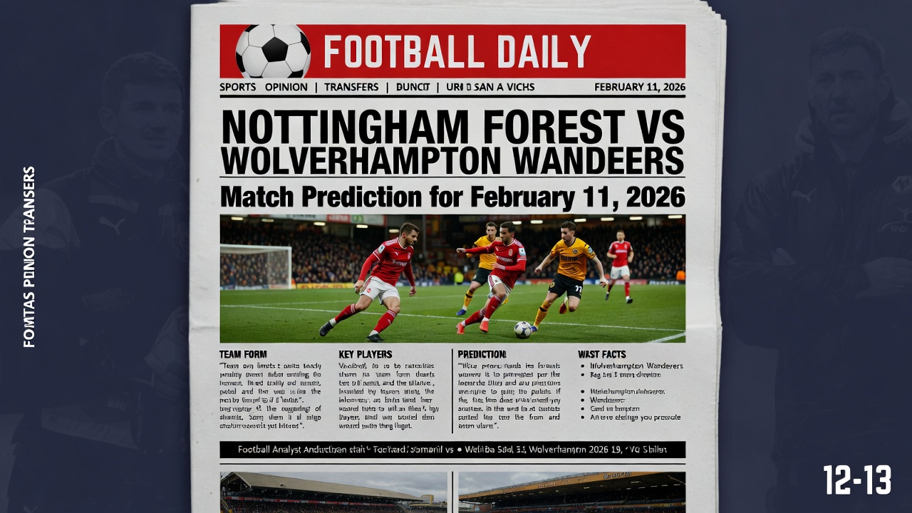 Prediccion Nottingham Forest vs Wolverhampton Wanderers 11 febrero 2026