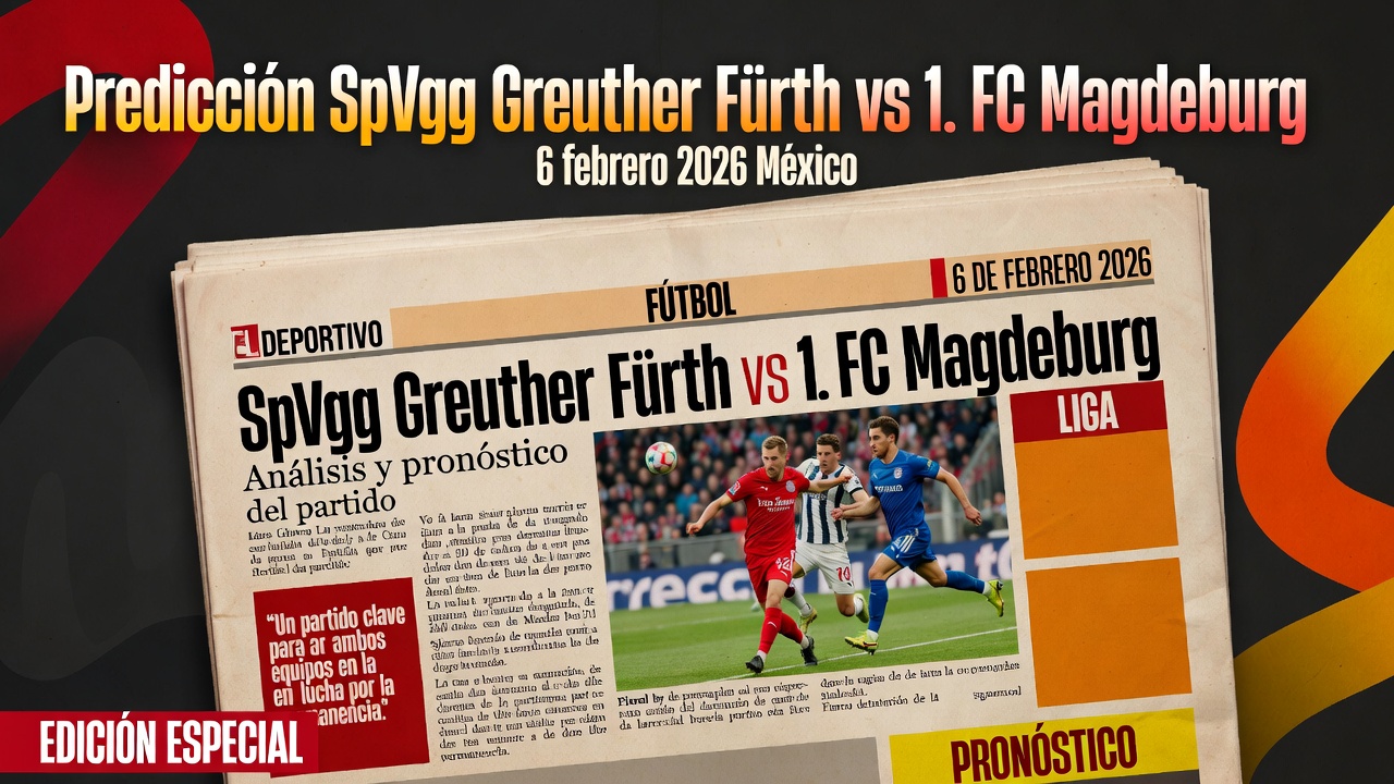 Predicción SpVgg Greuther Fürth vs 1 FC Magdeburg 6 febrero 2026