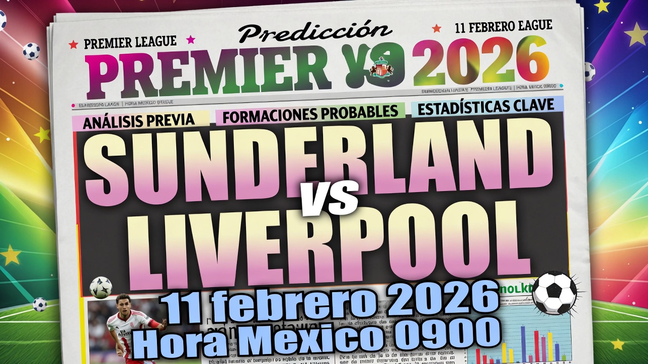 Predicción Sunderland vs Liverpool Premier League 11 febrero 2026