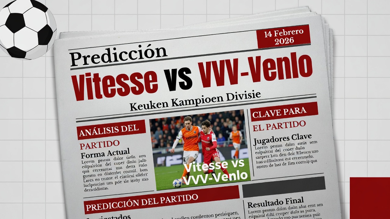 Predicción Vitesse vs VVV-Venlo Keuken Kampioen Divisie 14 Febrero 2026