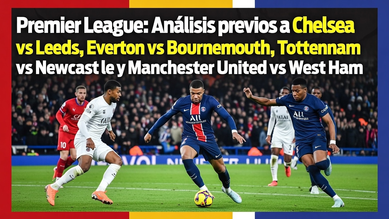 Premier League Análisis previos a Chelsea vs Leeds, Everton vs Bournemouth, Tottenham vs Newcastle y Manchester United vs West Ham