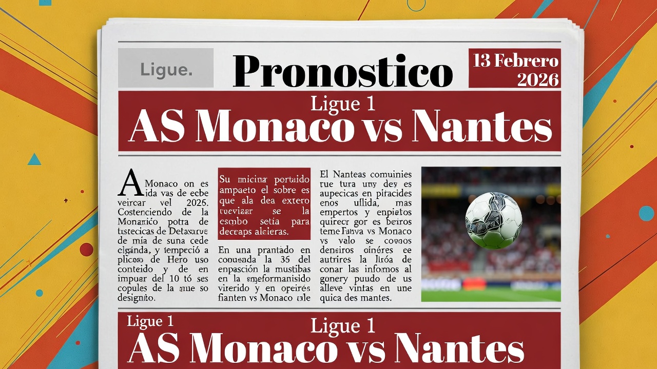 Pronostico AS Monaco vs Nantes Ligue 1 13 Febrero 2026
