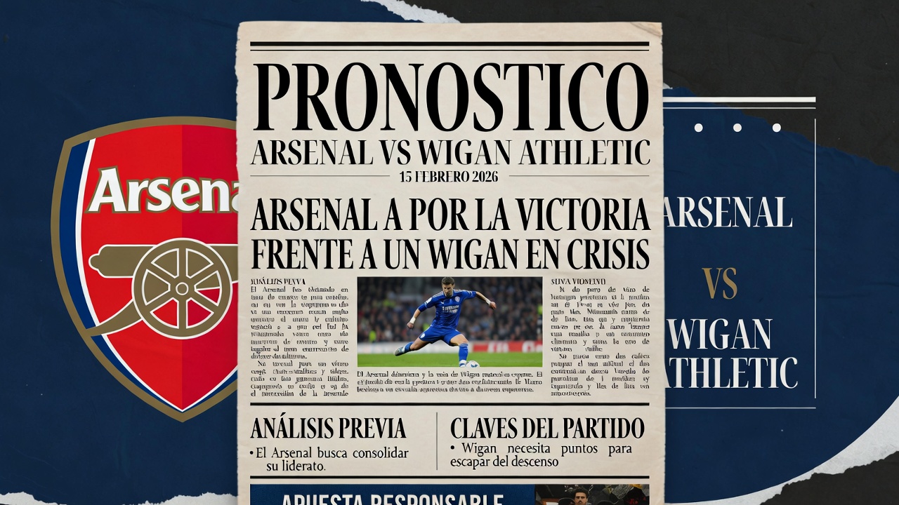 Pronostico Arsenal vs Wigan Athletic 15 Febrero 2026