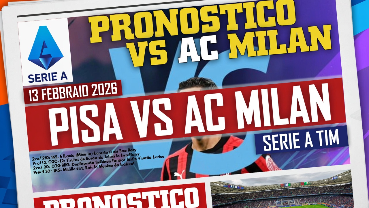 Pronostico Pisa vs AC Milan Serie A 13 Febrero 2026