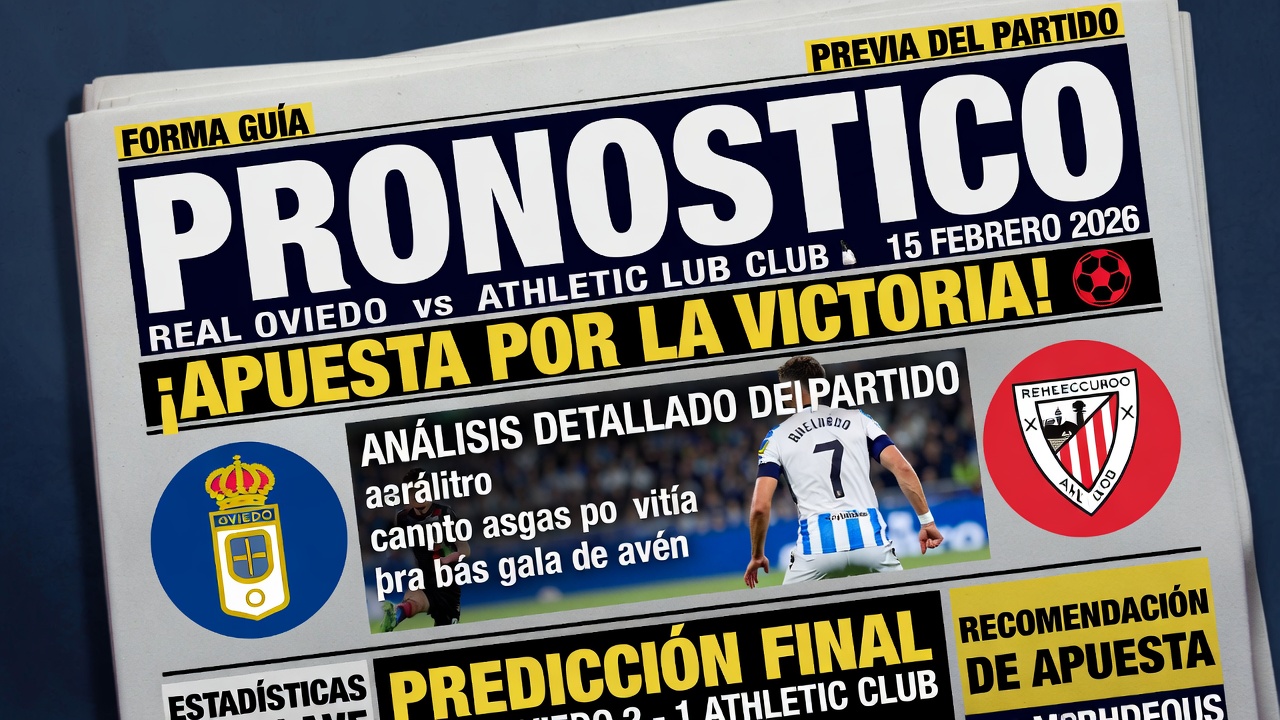Pronostico Real Oviedo vs Athletic Club 15 febrero 2026