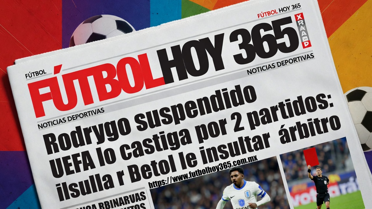 Rodrygo suspendido 2 partidos UEFA lo castiga por insultar árbitro