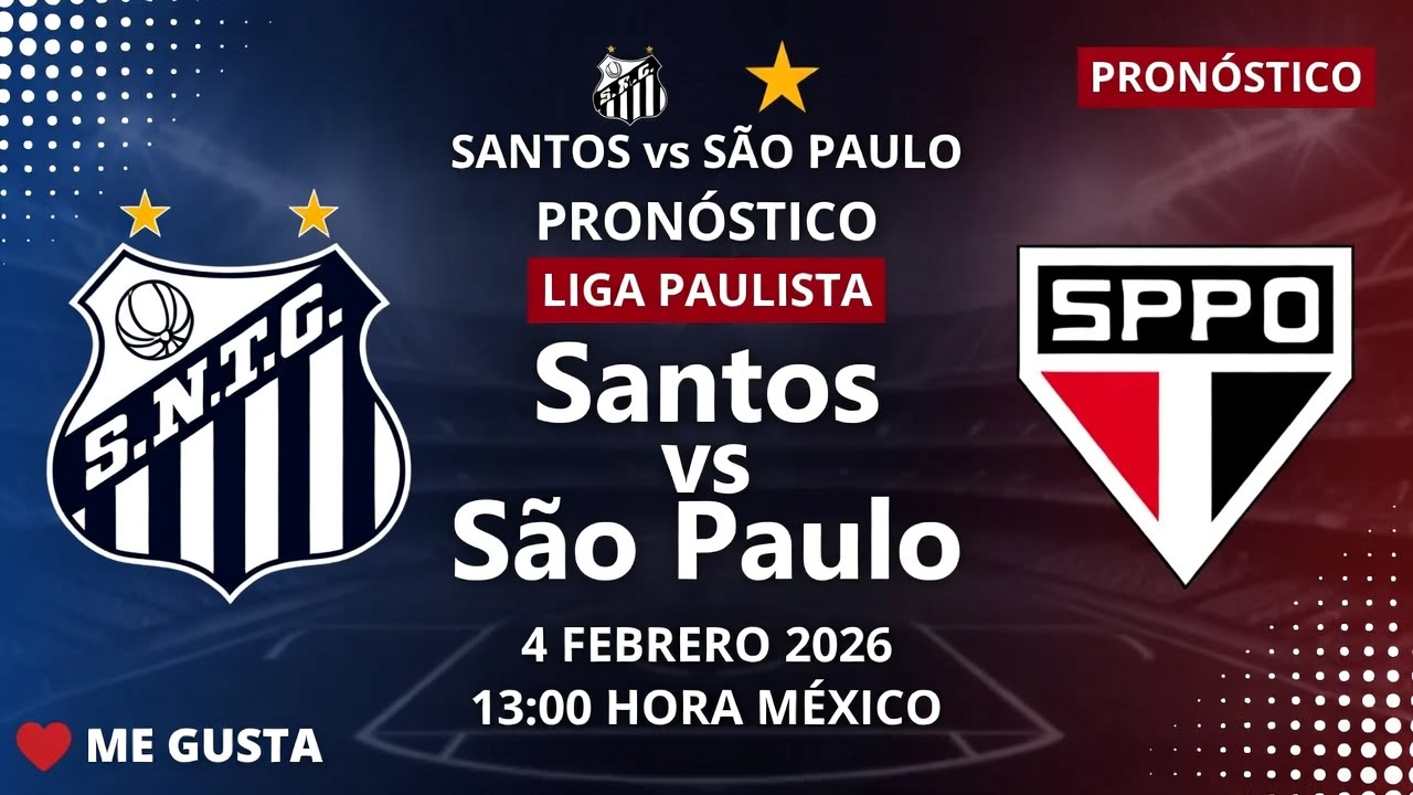 Santos vs Sao Paulo Prediccion Paulista 4 Febrero 2026