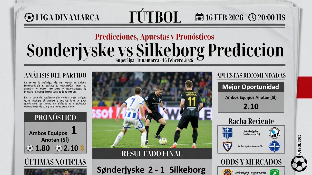 Sonderjyske vs Silkeborg Prediccion Superliga 16 Febrero 2026