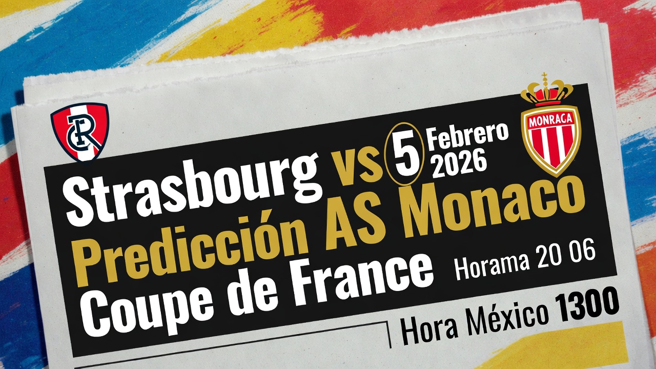 Strasbourg vs AS Monaco Predicción Coupe de France 5 Febrero 2026