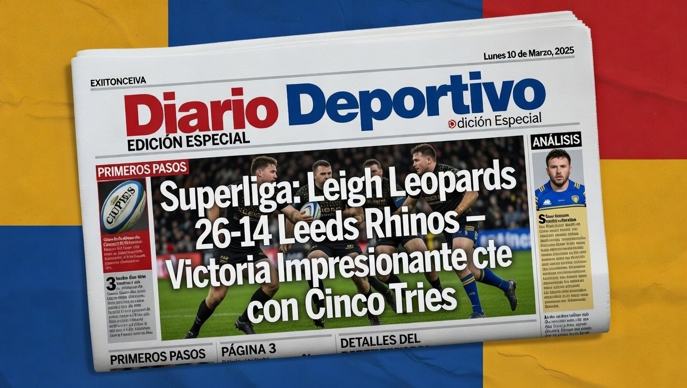 Superliga Leigh Leopards 26-14 Leeds Rhinos - Victoria Impresionante con Cinco Tries