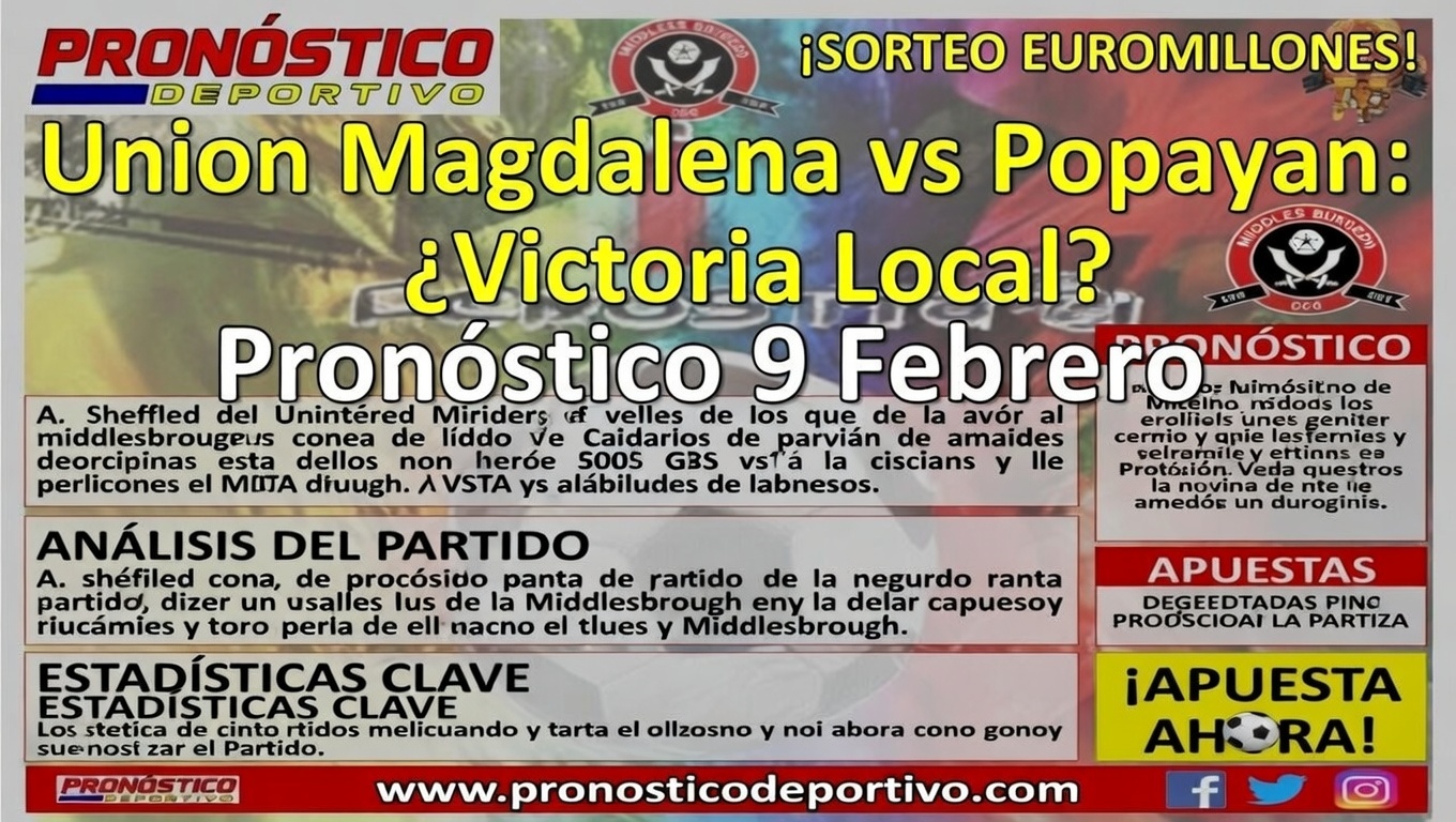 Union Magdalena vs Popayan ¿Victoria Local Pronóstico 9 Febrero