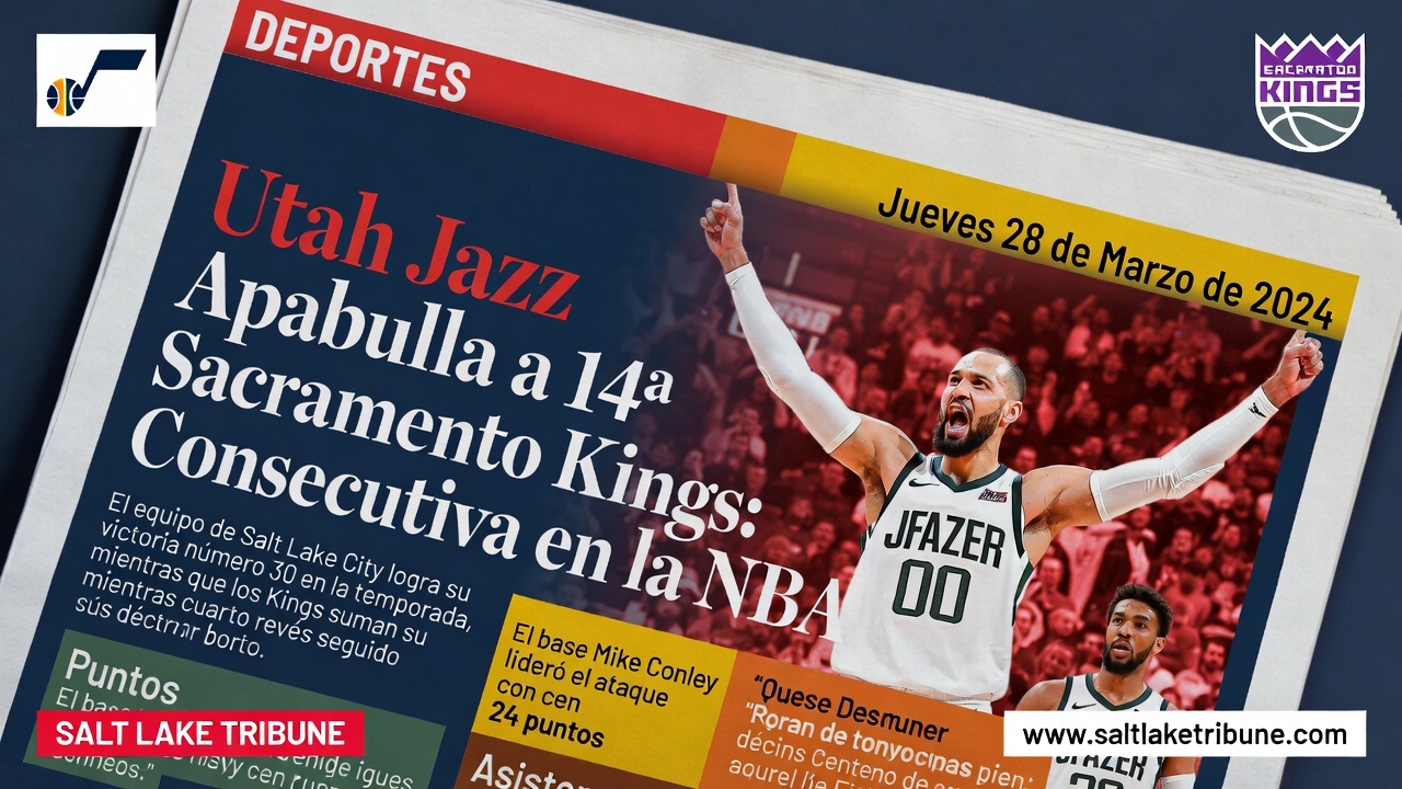 Utah Jazz Apabulla a Sacramento Kings 14ª Derrota Consecutiva en la NBA