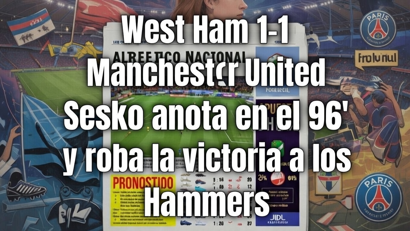 West Ham 1-1 Manchester United Sesko anota en el 96' y roba la victoria a los Hammers