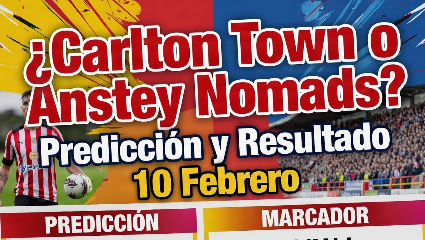 ¿Carlton Town o Anstey Nomads Predicción y Resultado 10 Febrero