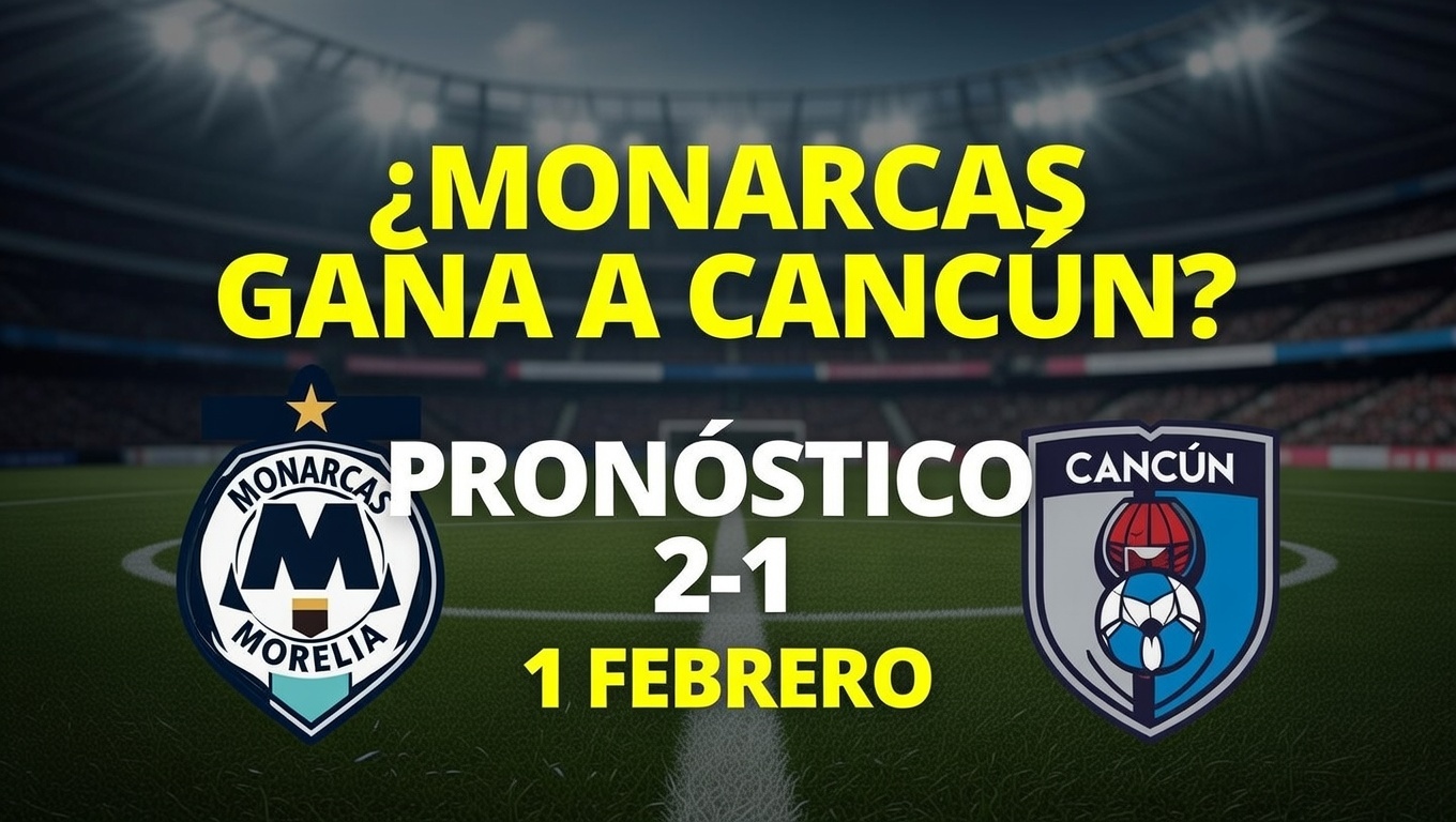¿Monarcas gana a Cancún Pronóstico 2-1 1 Febrero
