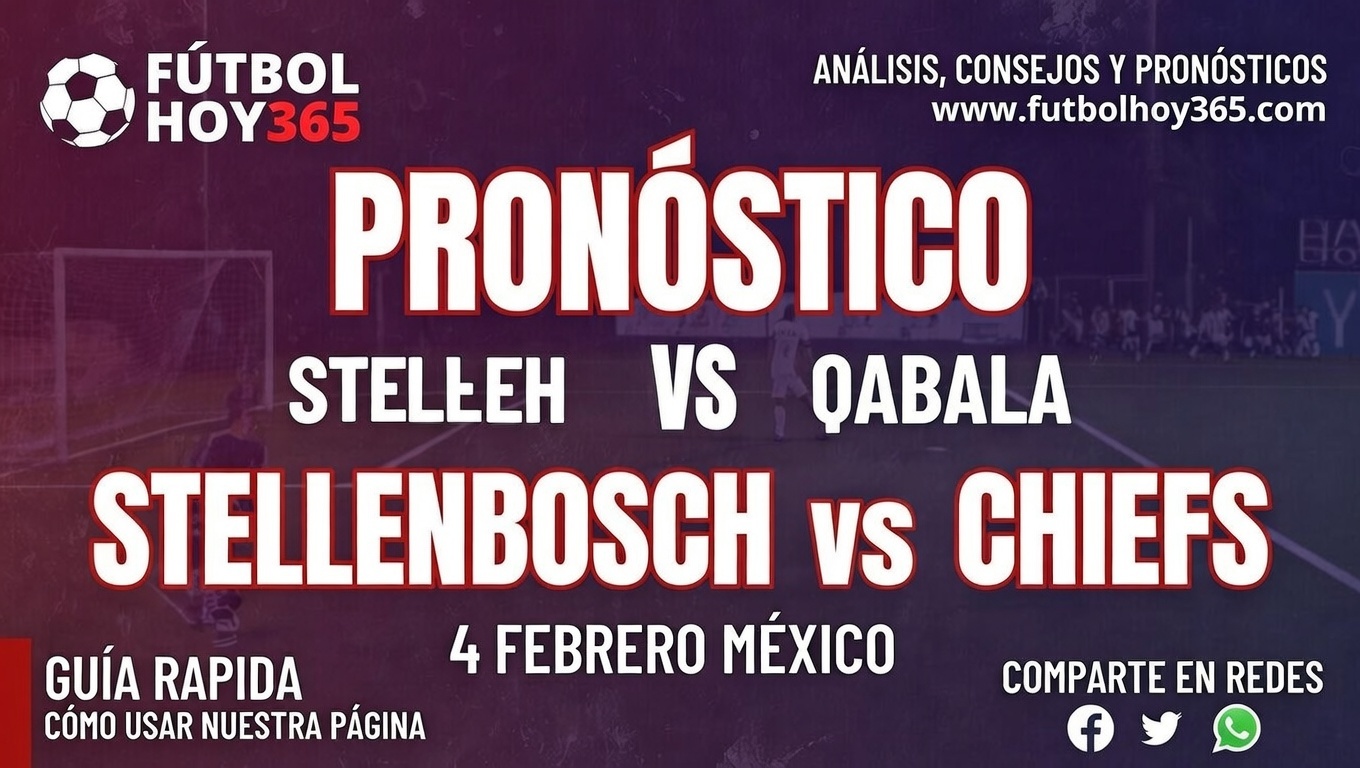 ¿Stellenbosch o Chiefs Pronóstico Victoria y Marcador 4 Feb México