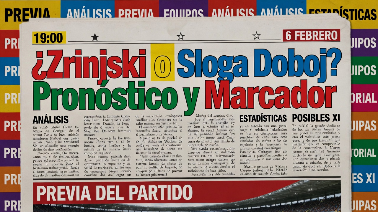 ¿Zrinjski o Sloga Doboj Pronóstico y Marcador 6 Febrero